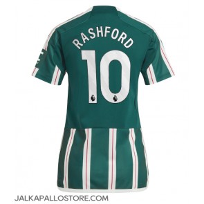 Manchester United Marcus Rashford #10 Vieraspaita Naisten 2023-24 Lyhythihainen